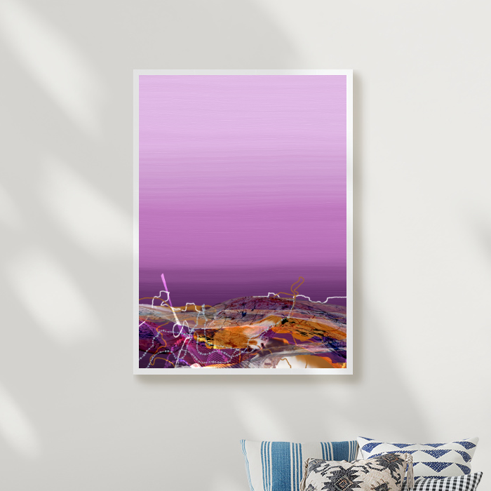Abstract landscape art contemporary New Zealand artist — Rocky